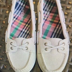 Sperry Women's White Flats